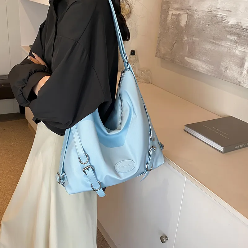 Bansusu Pu Double Shoulder Handbag, Shoulder Bag Women's White/Blue/Black/Silver-13