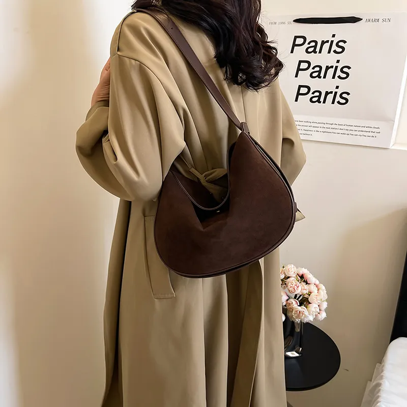 Bansusu PU Crossbody Bag, Shoulder Bag Women's Mocha/Milk Coffee/Ancora Red-1