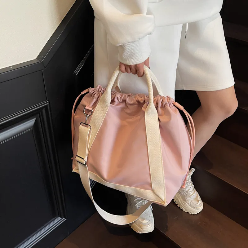 BRINCH Nylon Shoulder Bag Crossbody Bag Handbag Regular Women's Pink/Burgundy/Coffee/Black-3