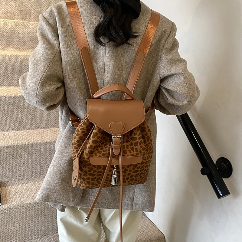 Yi Brigade PU Backpack Regular Women's Brown/Khaki-2