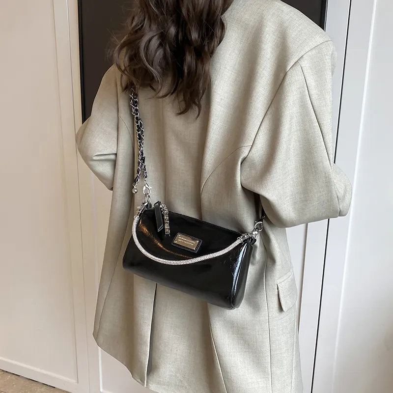 Bansusu PU Shoulder Bag Women's Silver/White/Black/Red-8