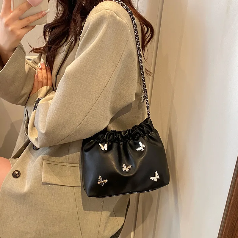 BRINCH PU Shoulder Bag Women's Silver/White/Black/Pink-14