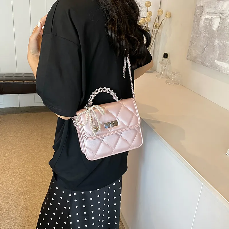 Bansusu PU Shoulder Bag, Crossbody Bag, Handbag Women's Pink/Silver/White/Black-3