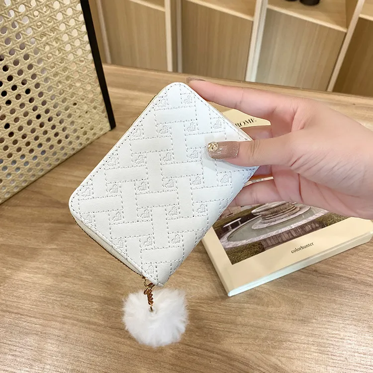 BRINCH Synthetic Leather Wallet Women's White/Black/Pink/Khaki/Brown-2