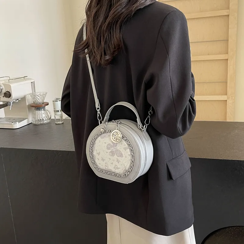 BRINCH PU One Shoulder Handbags Regular Women's White/Silver/Pink-2