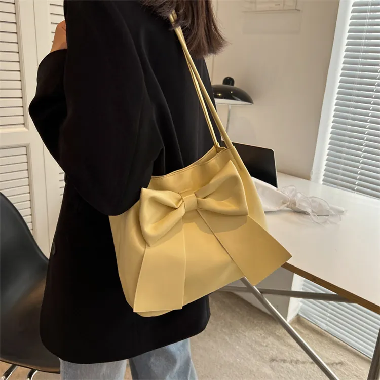 BRINCH PU Shoulder Bag Women's Black/Pink/Yellow/Ecru-8