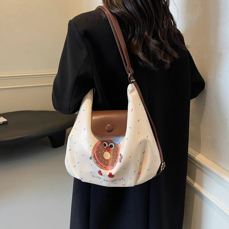 Bansusu PU Backpack Shoulder Bag Women's Black Xigang/Brown Xigang/Ecru Donut-10