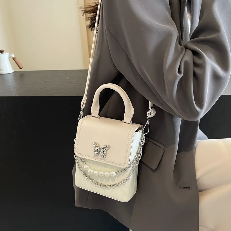 Bansusu Pu Small Square Bag, Shoulder Bag, Crossbody Bag, Handbag Regular Women's Ecru/Silver/Blue/Black/Pink-8