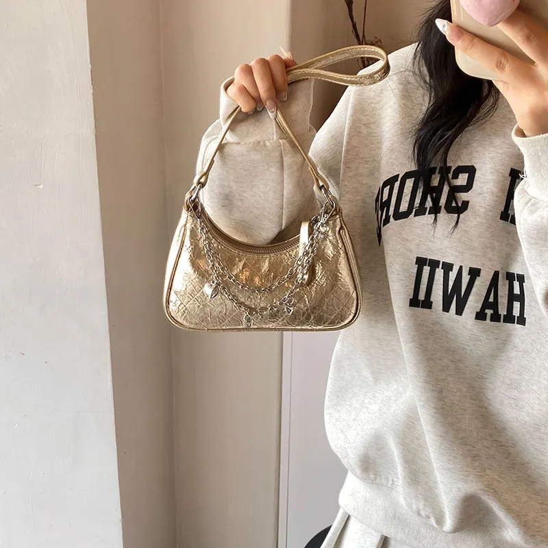 Bansusu PU Shoulder Bag Regular Women's Dazzling Color/Black/Gold/Silver-16