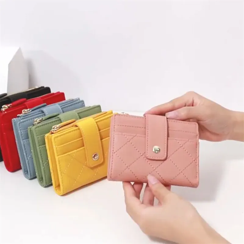 BRINCH PU Coin Purse Money Clip Wallet Card Holder Regular Women's Pink/Yellow/Blue-3