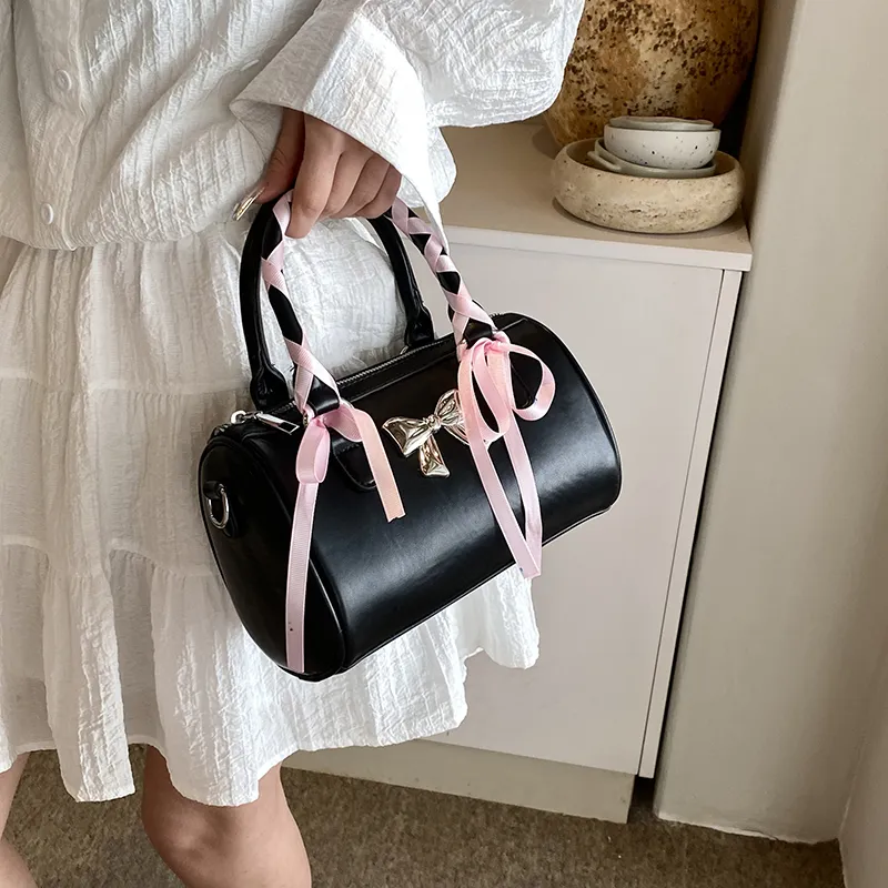 Bansusu PU Crossbody One Shoulder Handbags Women's Pink/Blue/White/Black-19
