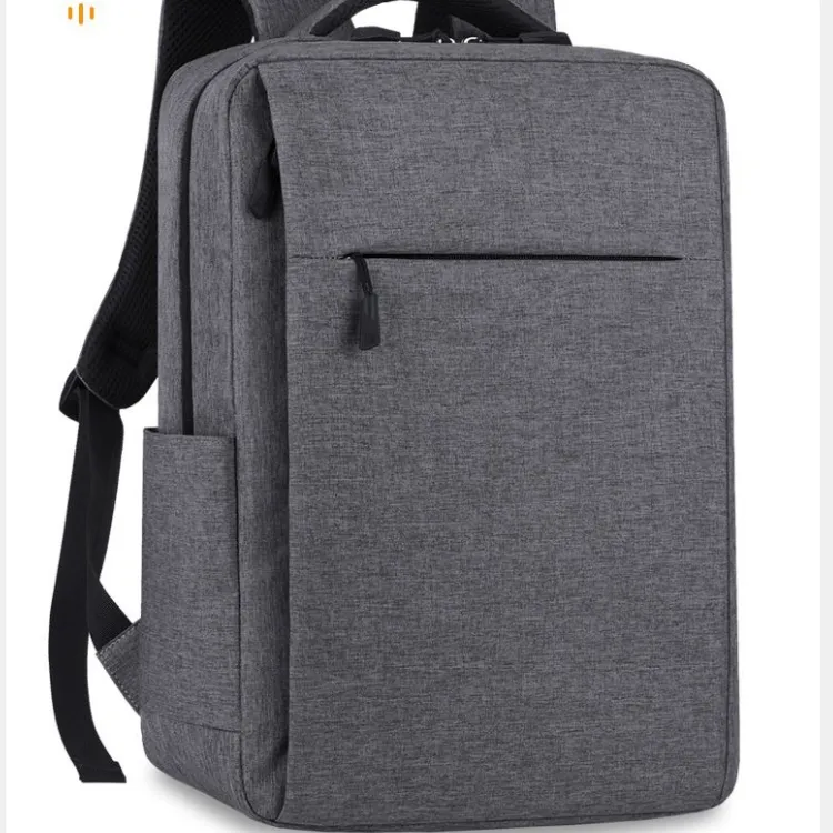 BRINCH Oxford Backpack Men's Black/Dark Gray/Light Gray-3