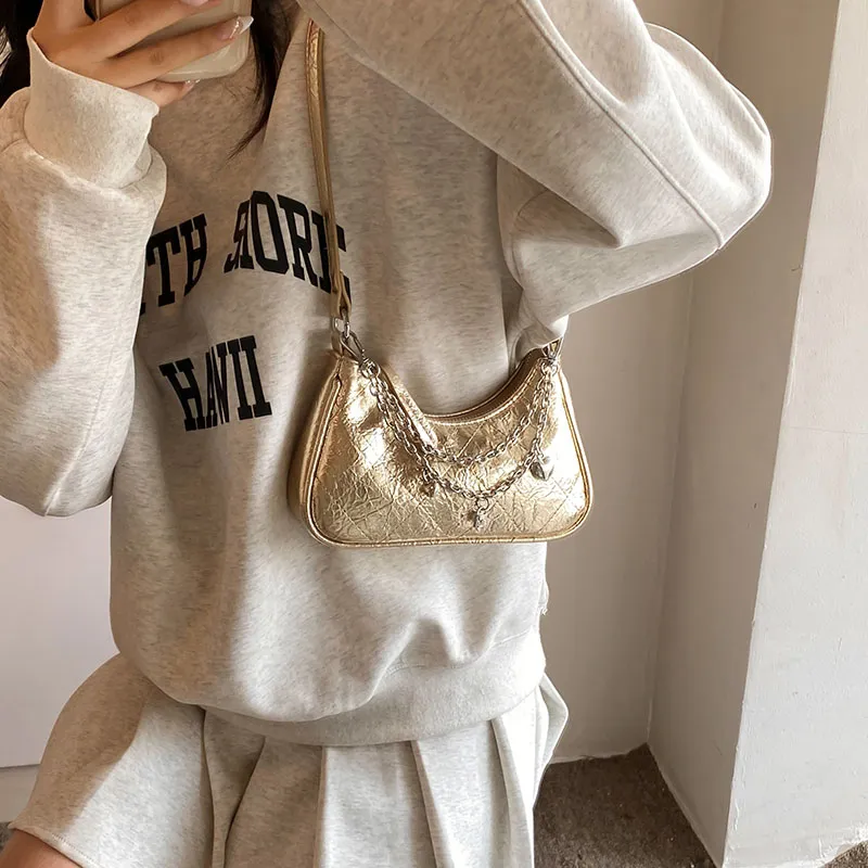 Bansusu PU Shoulder Bag Regular Women's Dazzling Color/Black/Gold/Silver-18