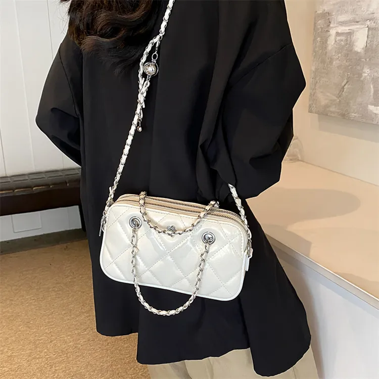BRINCH PU Portable Crossbody Bag, Shoulder Bag Women's Black/Silver/Red/White-11