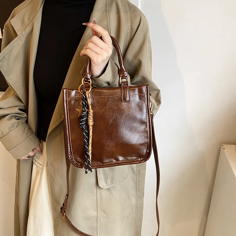 Bansusu PU Handbag Shoulder Bag Crossbody Bag Regular Women's Coffee/Brown/Red/Black-6