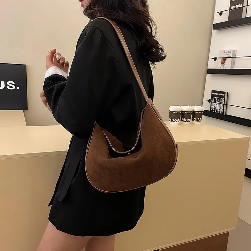 Bansusu PU Crossbody Bag, Shoulder Bag Women's Mocha/Milk Coffee/Ancora Red-6