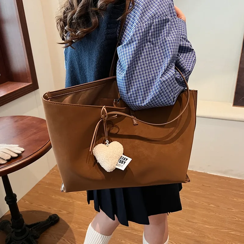 Bansusu PU Shoulder Bag Regular Women's Blue/Dark Tea-31