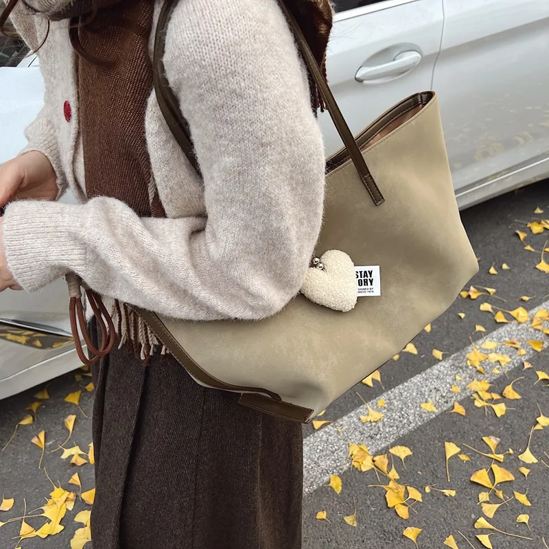 Bansusu PU Shoulder Bag Regular Women's Blue/Dark Tea-24
