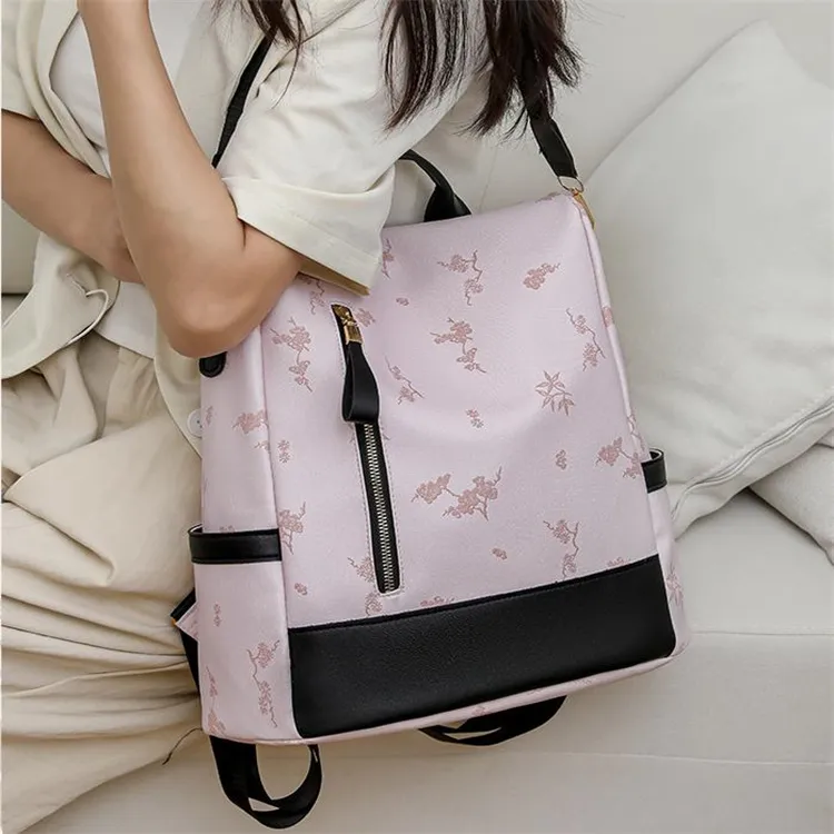 BRINCH PU Backpack Regular Women's Multicolor-5