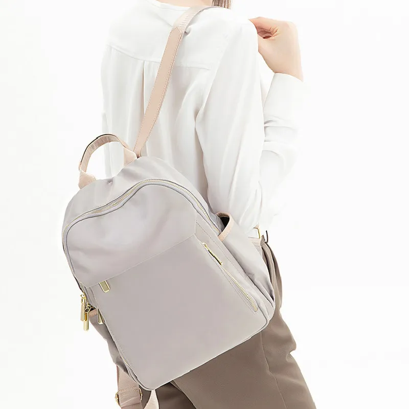 BRINCH Oxford Backpack Regular Women's Apricot & Brown/Apricot Gray/Dark Gray/Versatile Black-10