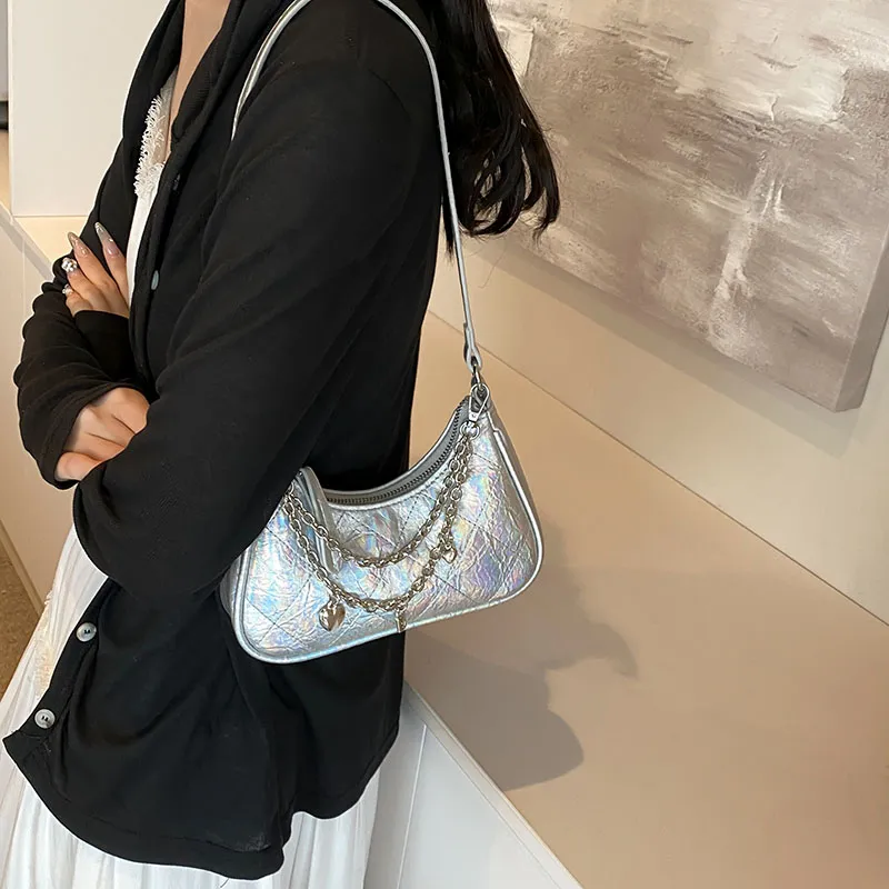 Bansusu PU Shoulder Bag Regular Women's Dazzling Color/Black/Gold/Silver-6