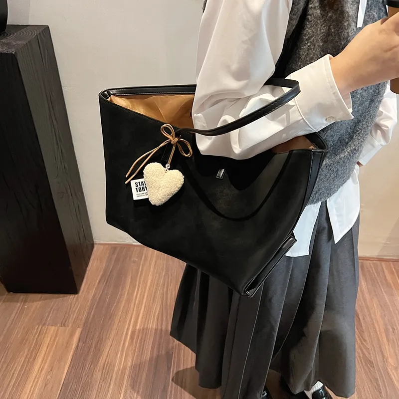 Bansusu PU Shoulder Bag Regular Women's Blue/Dark Tea-16