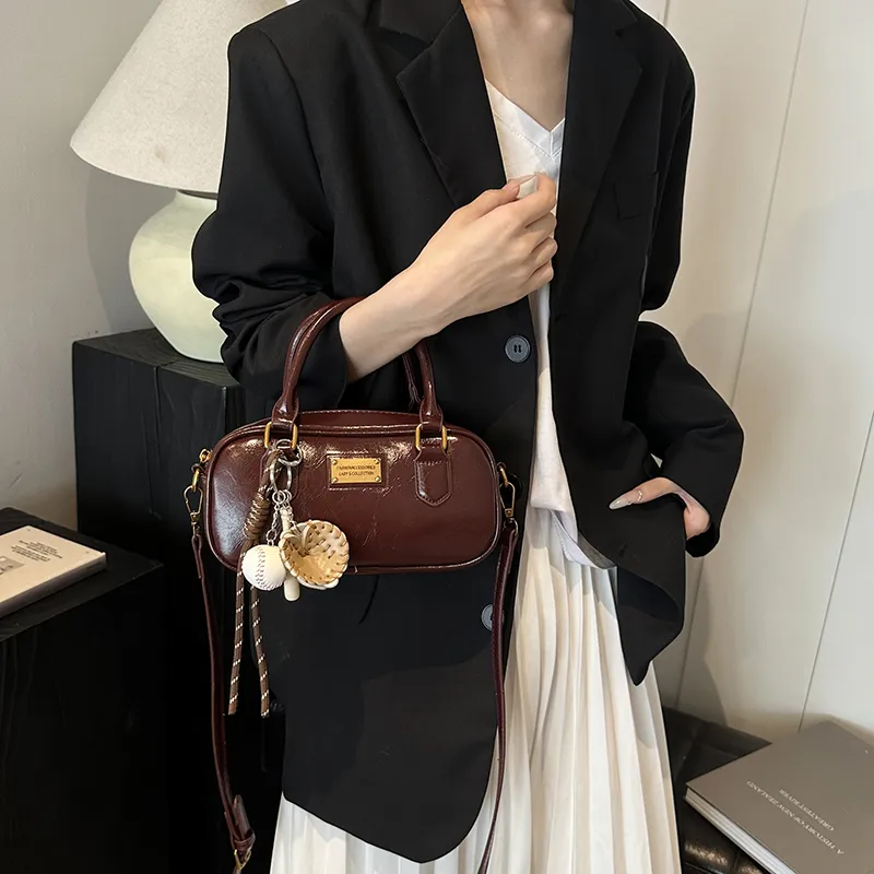 BRINCH Pu One Shoulder Handbags Women's Black/Brown/Coffee/Burgundy-19