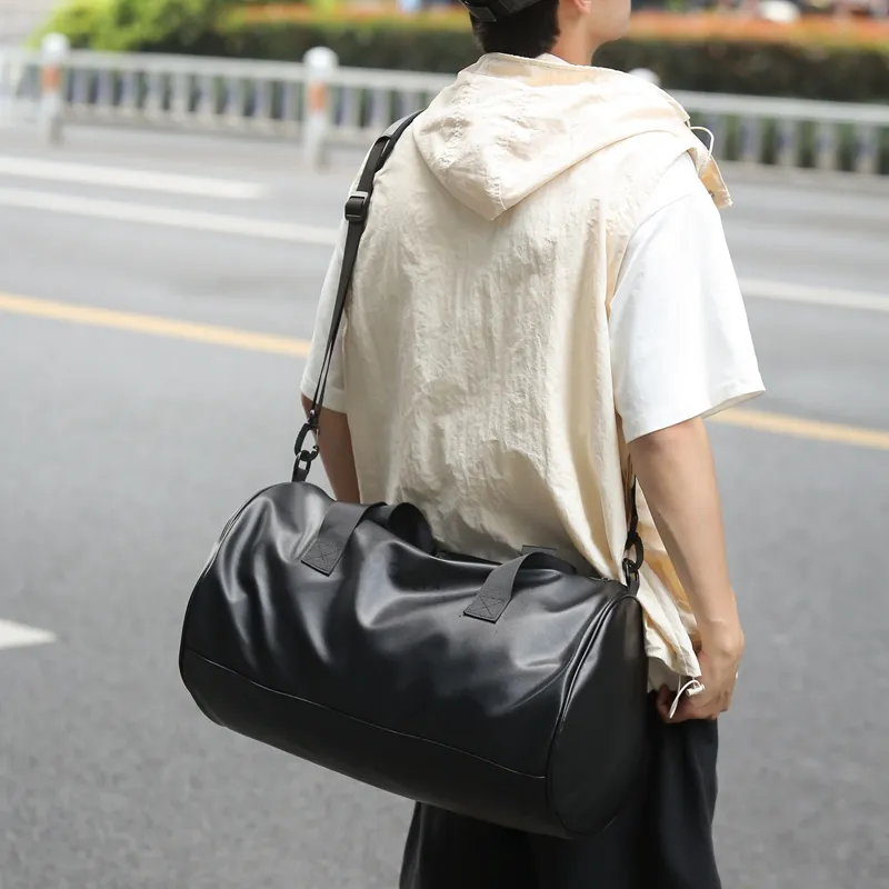BRINCH Pu Travel Bag Regular Men's Gray/Black-6