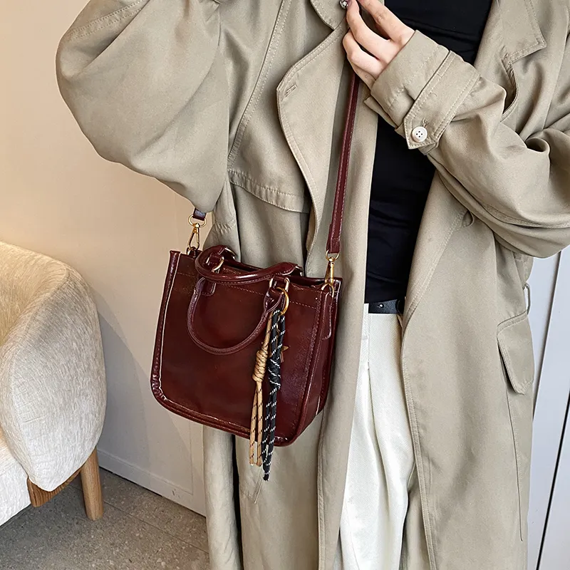 Bansusu PU Handbag Shoulder Bag Crossbody Bag Regular Women's Coffee/Brown/Red/Black-13