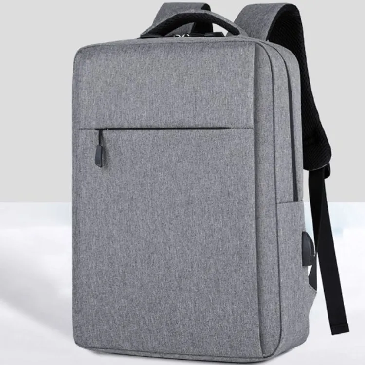 BRINCH Oxford Backpack Men's Black/Dark Gray/Light Gray-6
