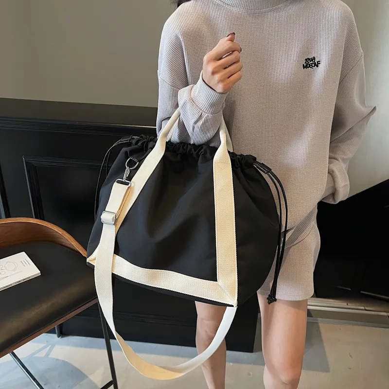BRINCH Nylon Shoulder Bag Crossbody Bag Handbag Regular Women's Pink/Burgundy/Coffee/Black-15