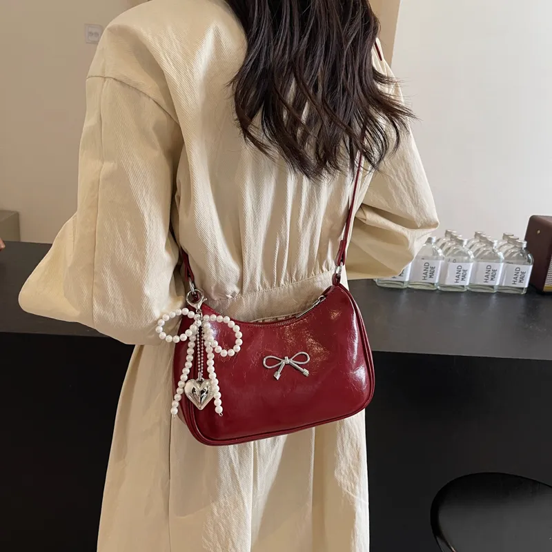 Bansusu PU Shoulder Bag Regular Women's Ecru/Silver/Black/Burgundy/Brown-11