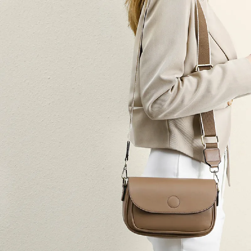 BRINCH Pu Shoulder Bag Unisex Black/Brown/Khaki-6