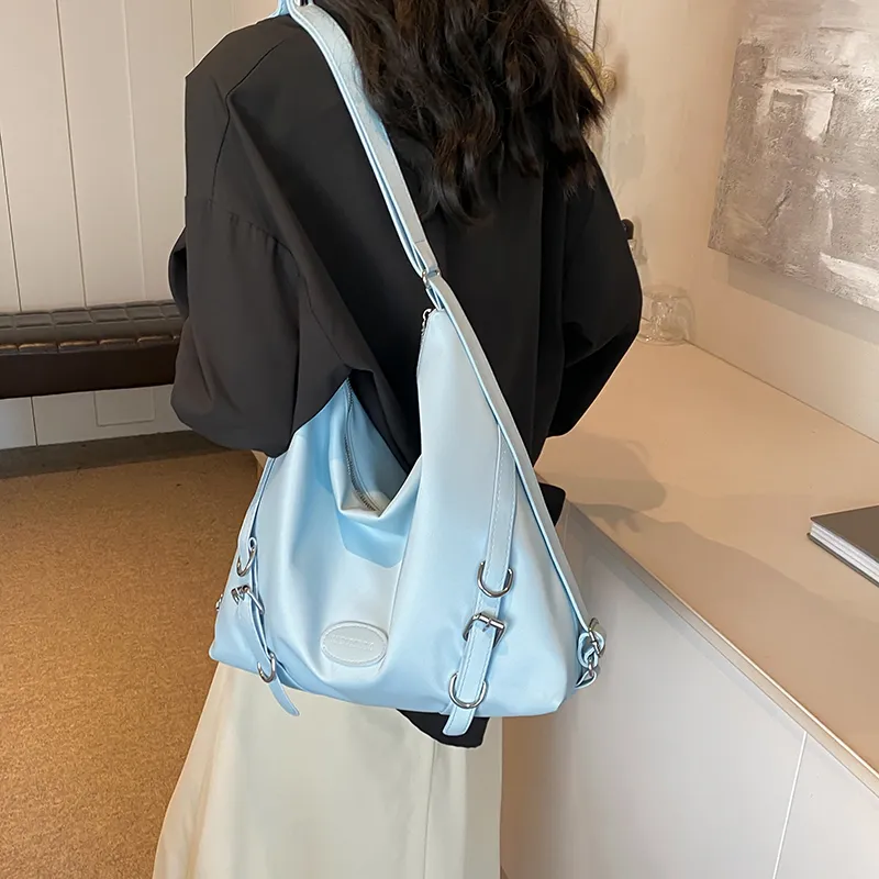 Bansusu Pu Double Shoulder Handbag, Shoulder Bag Women's White/Blue/Black/Silver-14