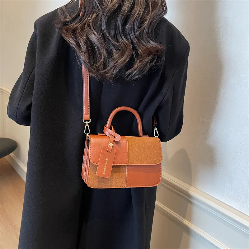 Bansusu PU Crossbody One Shoulder Handbag Women's Brown/Coffee/Black/Red-2