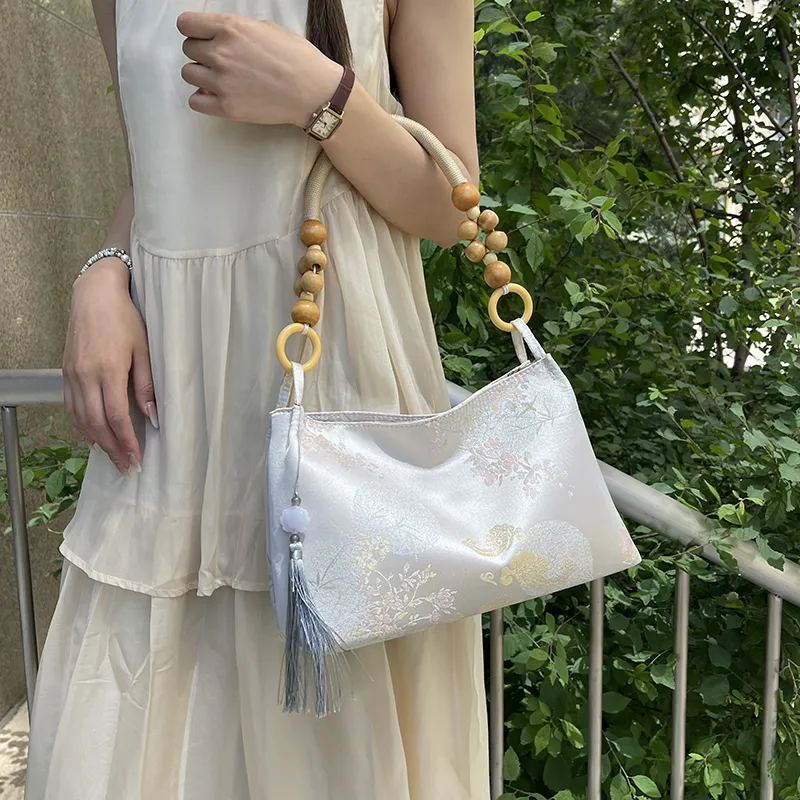 Bansusu PU Shoulder Bag, Handbag Women's Silver/Champagne/Ecru/Pink-4