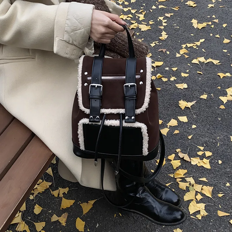 Bansusu PU & Matte Backpack Regular Women's Coffee/Brown-1