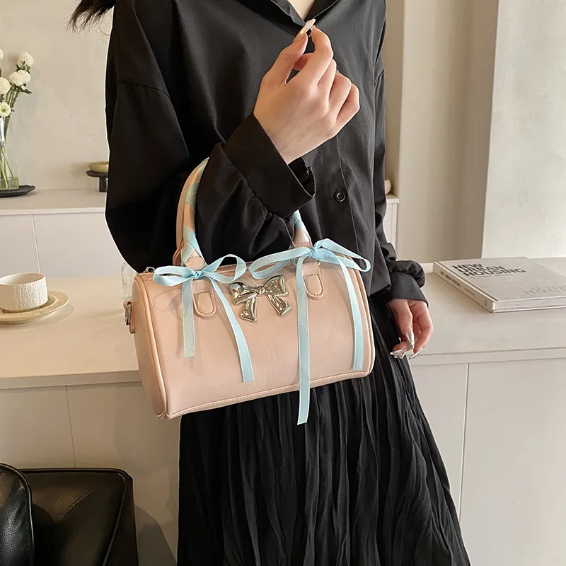 Bansusu PU Crossbody One Shoulder Handbags Women's Pink/Blue/White/Black-2