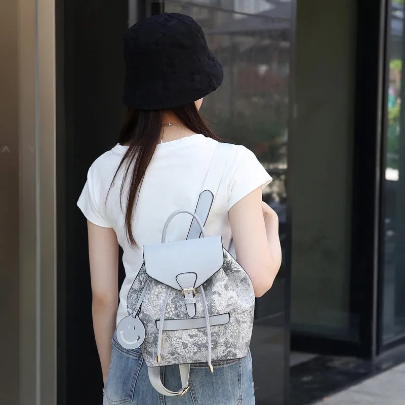 Bansusu PU Backpack Regular Women's Morandi Gray-2