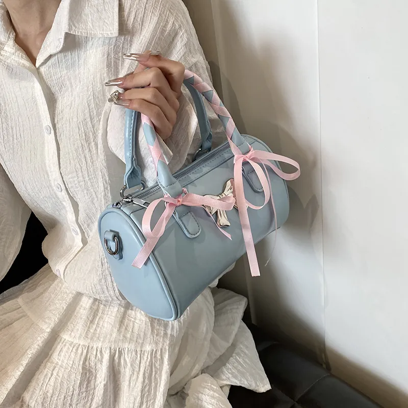 Bansusu PU Crossbody One Shoulder Handbags Women's Pink/Blue/White/Black-7