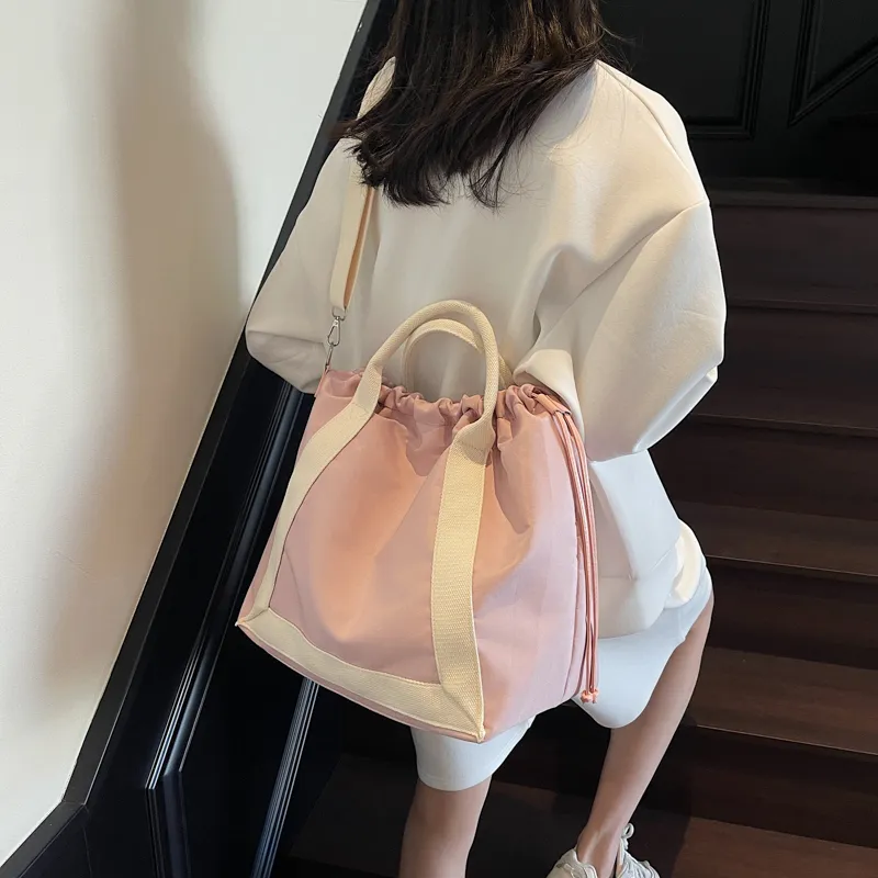 BRINCH Nylon Shoulder Bag Crossbody Bag Handbag Regular Women's Pink/Burgundy/Coffee/Black-1