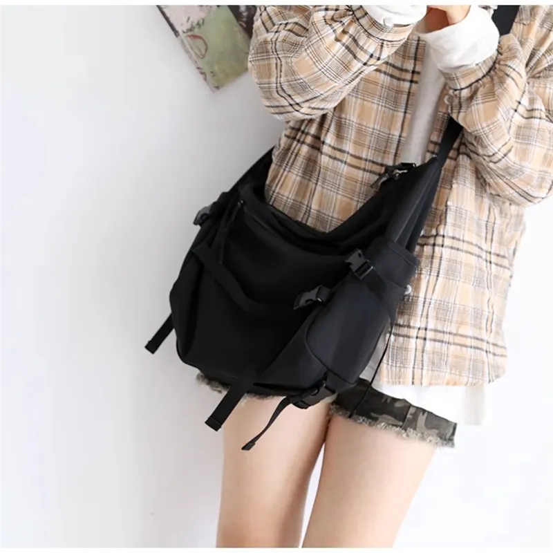 BRINCH Nylon Travel Bag Small Size Unisex Black/Jasper-1