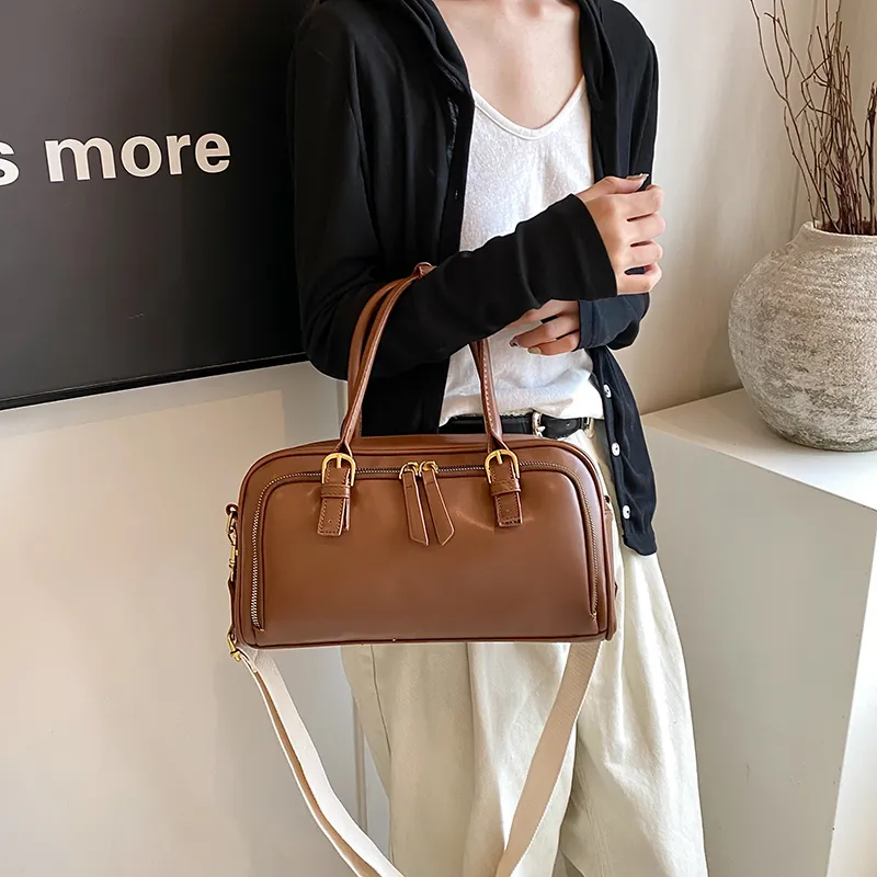 BRINCH PU Crossbody One Shoulder Handbag Regular Women's Multicolor-4