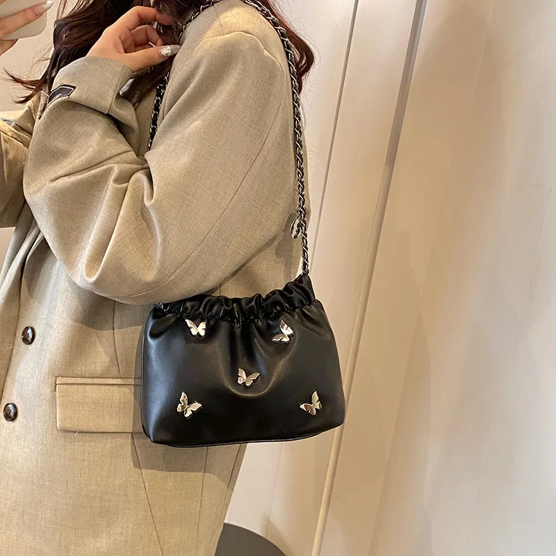 BRINCH PU Shoulder Bag Women's Silver/White/Black/Pink-13