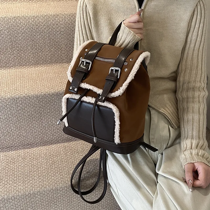 Bansusu PU & Matte Backpack Regular Women's Coffee/Brown-6