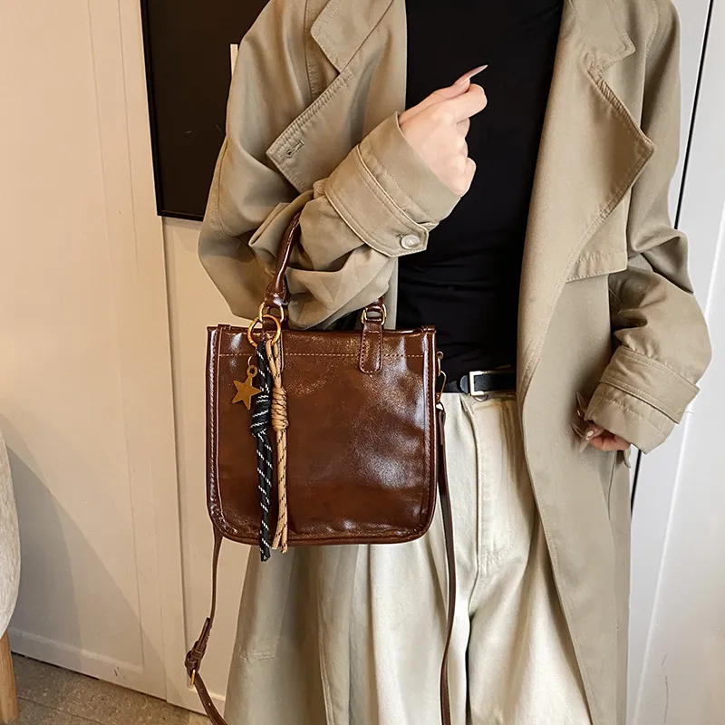Bansusu PU Handbag Shoulder Bag Crossbody Bag Regular Women's Coffee/Brown/Red/Black-7