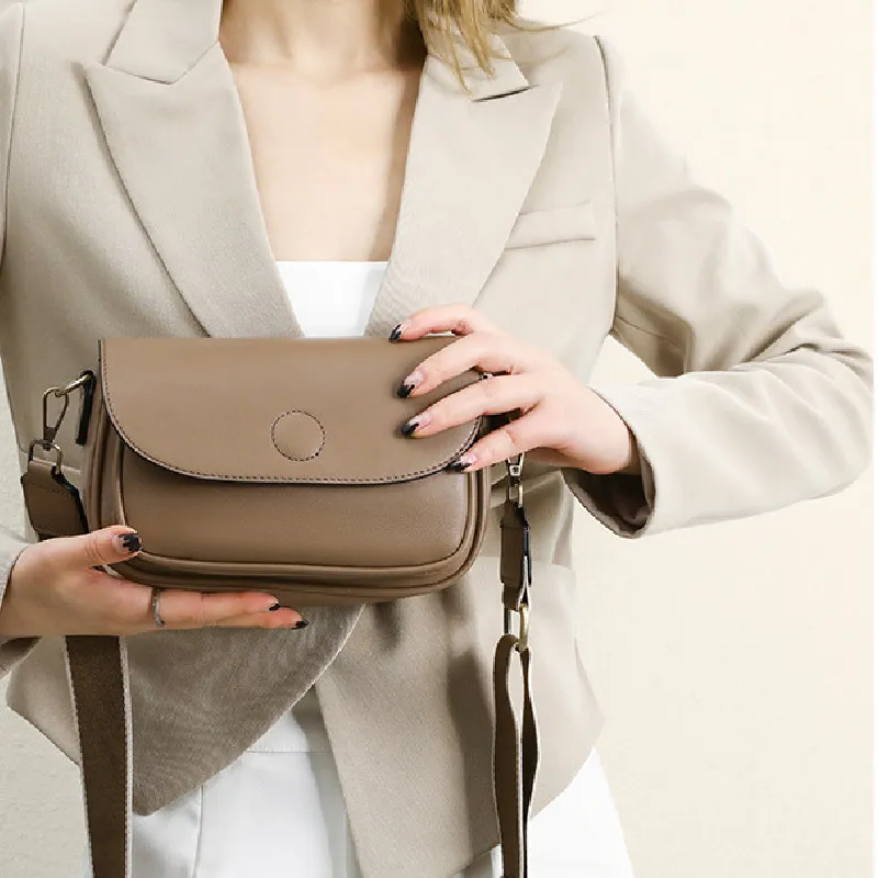 BRINCH Pu Shoulder Bag Unisex Black/Brown/Khaki-5