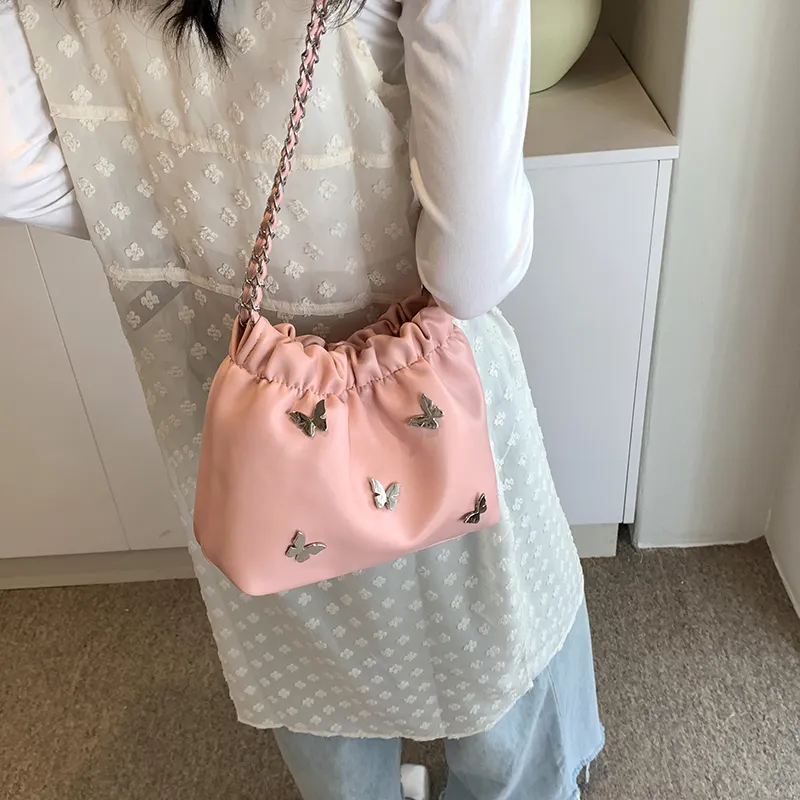 BRINCH PU Shoulder Bag Women's Silver/White/Black/Pink-7