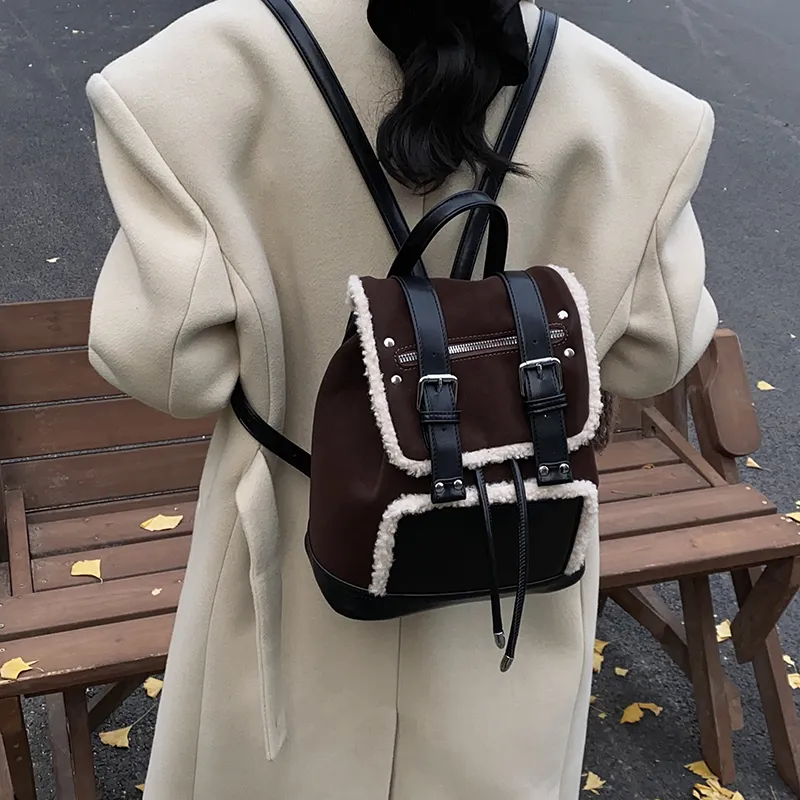Bansusu PU & Matte Backpack Regular Women's Coffee/Brown-2