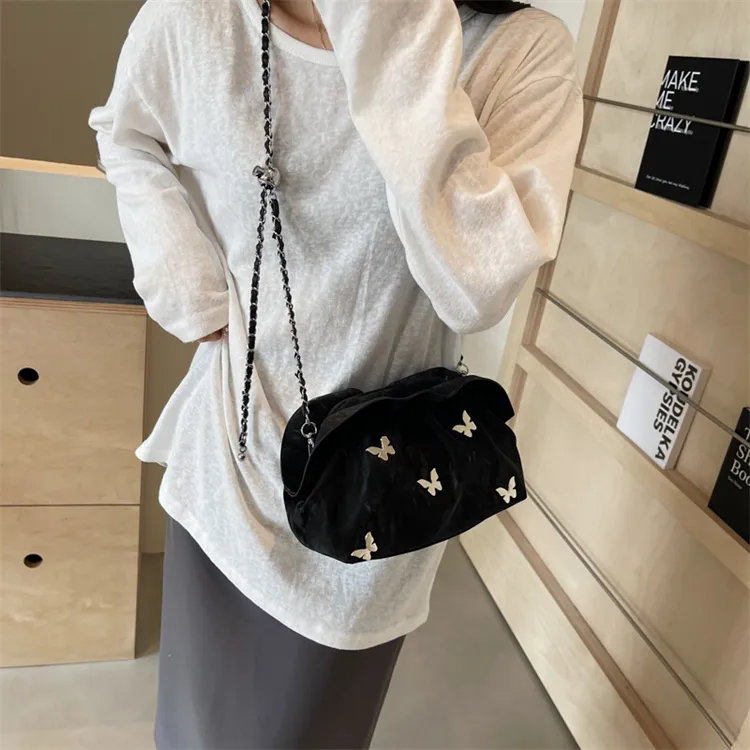 BRINCH PU One Shoulder Crossbody Shoulder Bag Women's Black/Ecru/Silver/Blue-2
